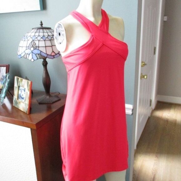 Fabletics Hot Coral Mini Length Chicago Dress Small - Picture 3 of 5